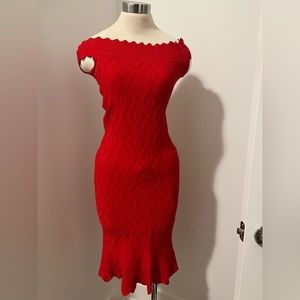 Red cocktail dress
